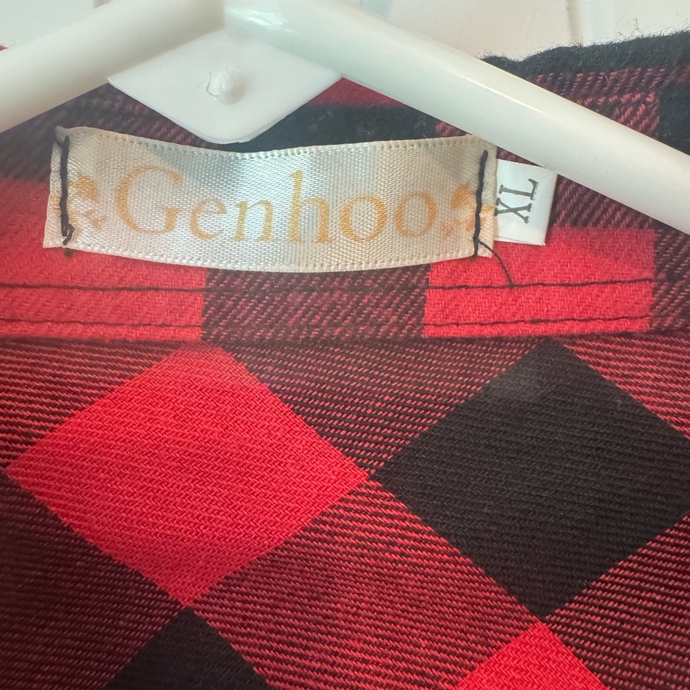 Red and Black Plaid Button Down Shirt - Picture 4 of 5